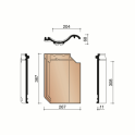 Pan OVH Klassiek Zwart Satinet #    (15,9) [9x42]